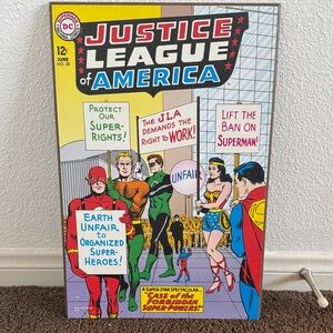Justice League of America Comic Book Wood Picture
